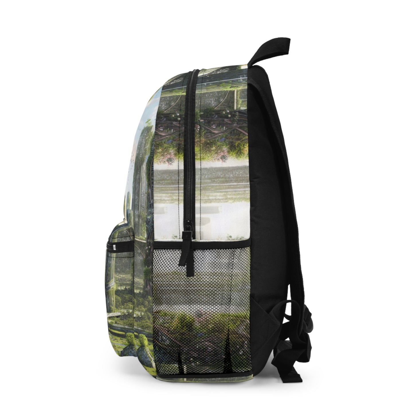 "Nature's Reclamation: A Futuristic Cityscape" - The Alien Backpack