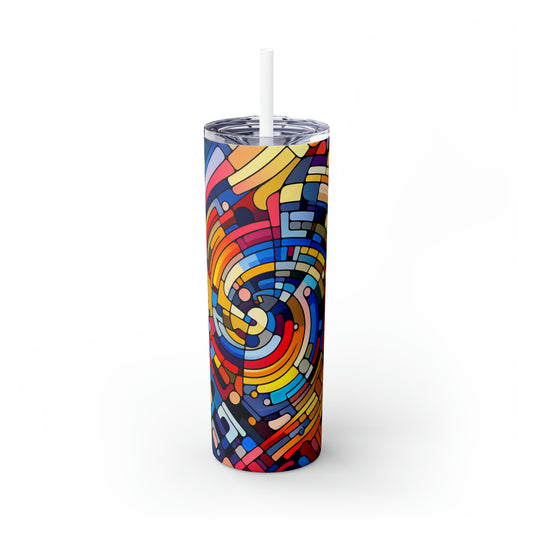 "Posibilidades infinitas": el vaso delgado con pajita Alien Maars® de 20 oz estilo arte abstracto