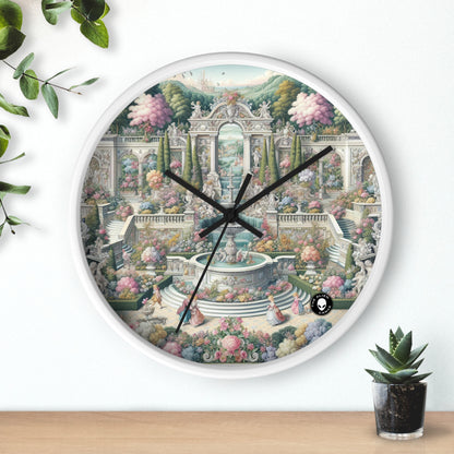 "Garden Elegance: A Rococo Affair" - L'horloge murale Alien Rococo