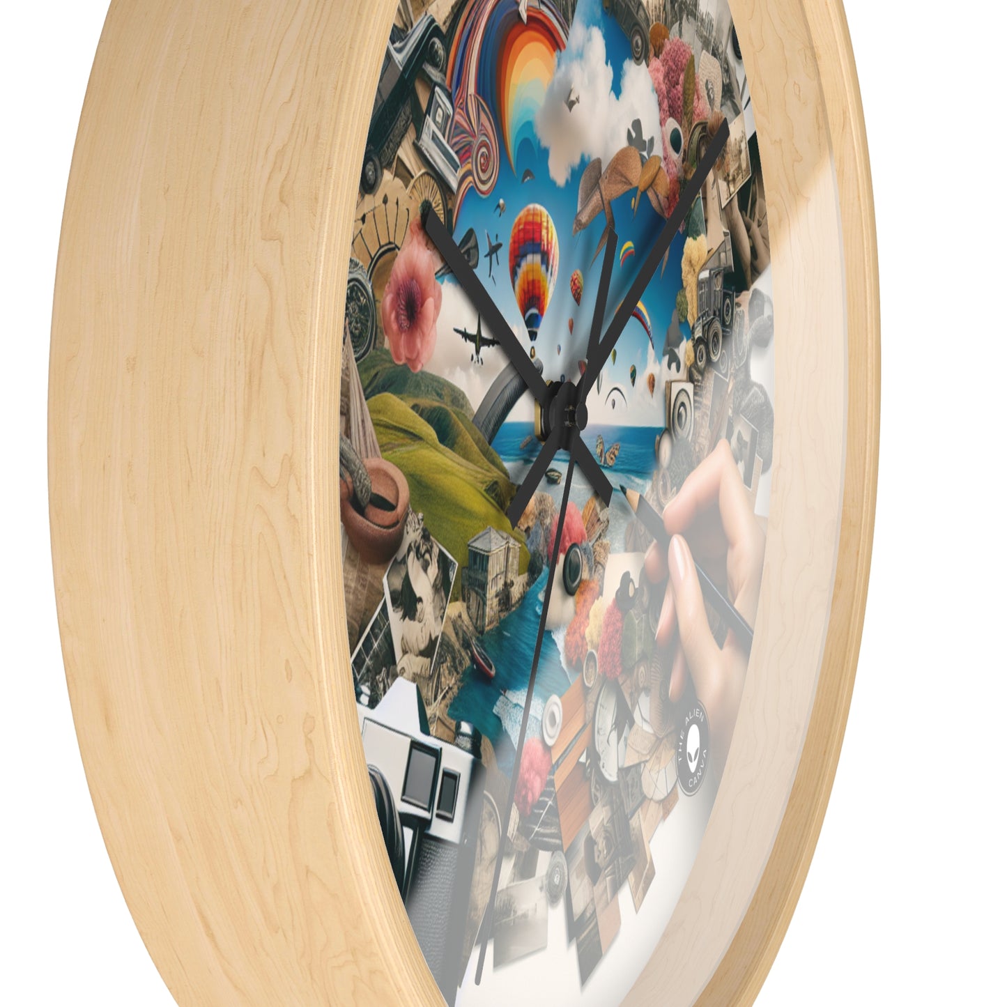 "NatureTech Metropolis: A Vision of Harmonious Coexistence" - The Alien Wall Clock Photomontage