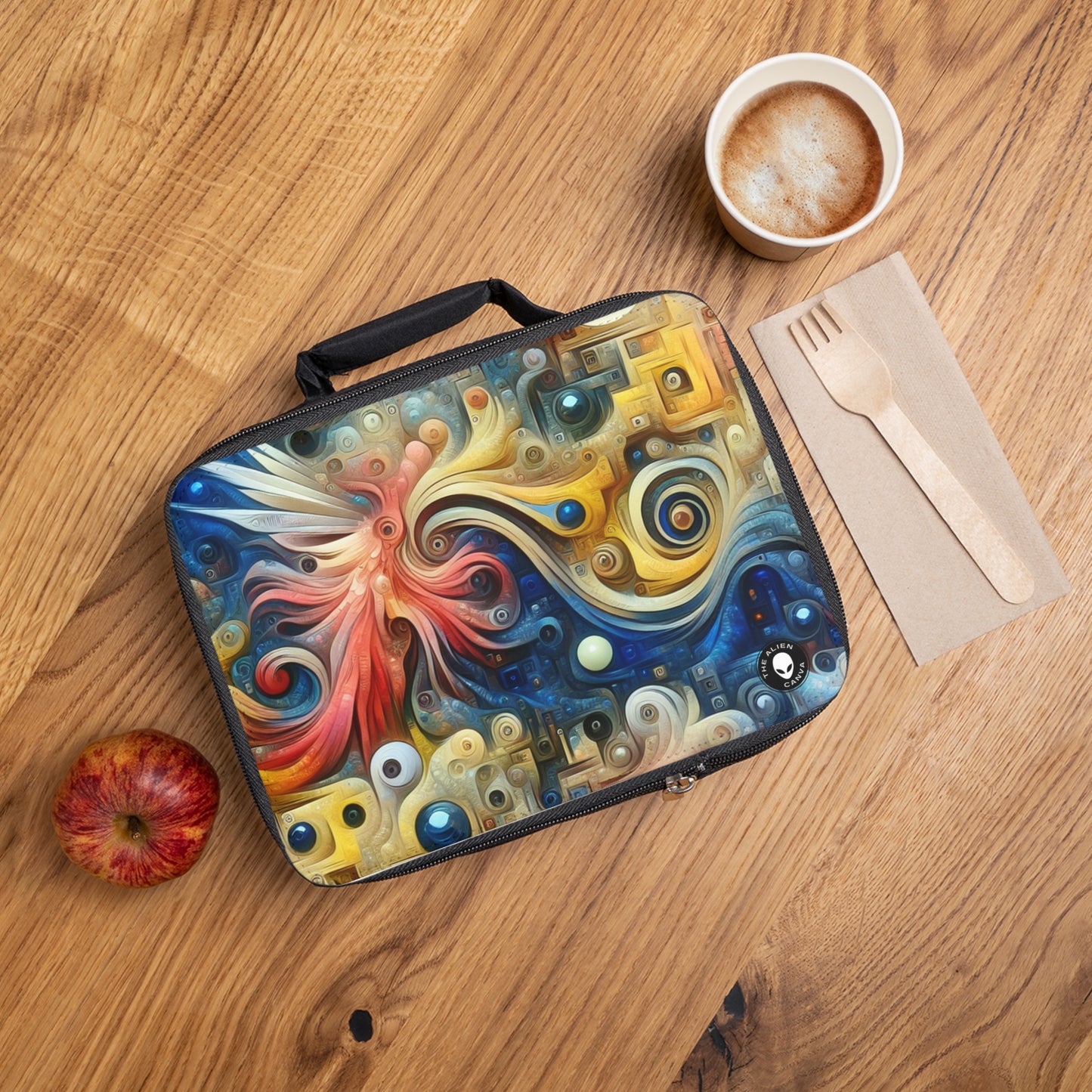 "The Timeless Garden: A Surreal Fusion of Nature and Time"- The Alien Lunch Bag Surrealism