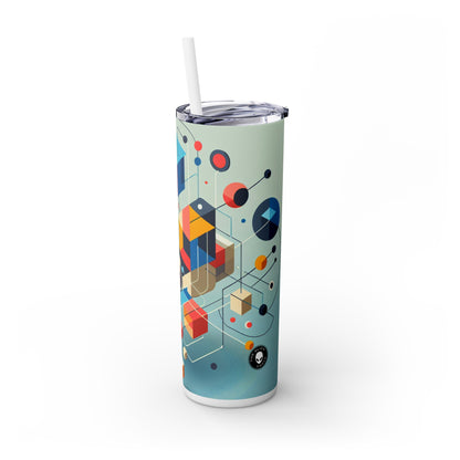 "Collaborative Utopia: A Mural of Hope and Harmony" - The Alien Maars® Skinny Tumbler with Straw 20oz Relational Art