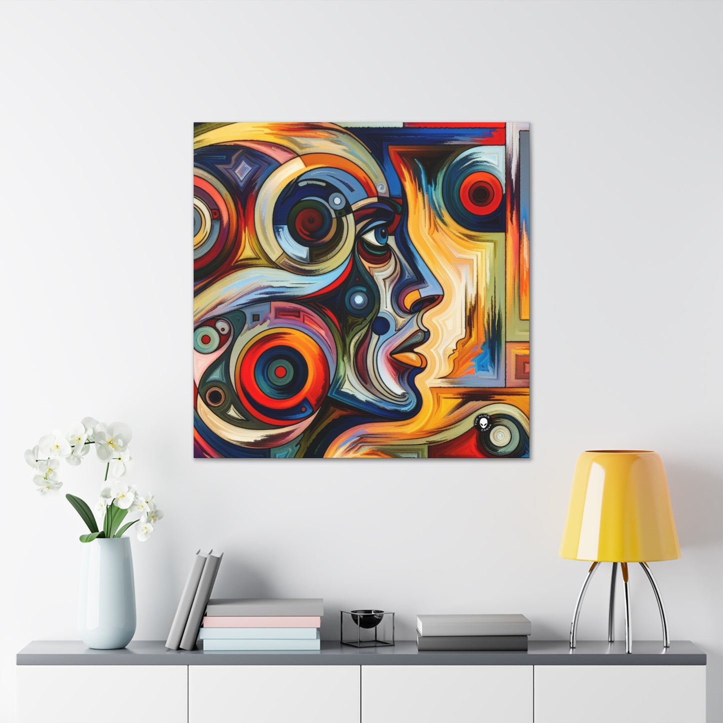 "Stormy Symphony : une peinture expressionniste abstraite captivante" - The Alien Canva Expressionism