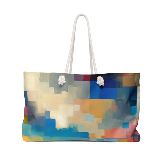 "Sunset Serenity: pintura de campo en colores pastel suaves" - The Alien Weekender Bag Color Field Painting