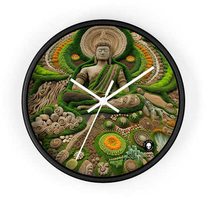 "Forest Mandala: Una armonía de la naturaleza" - El reloj de pared alienígena Earth Art