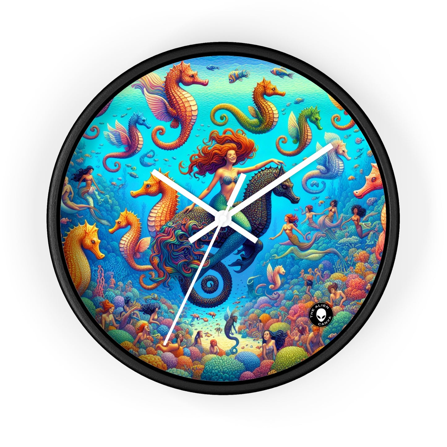 "Seahorse Serenade: A Magical Underwater Journey" - The Alien Wall Clock