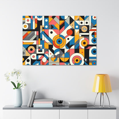 "Cityscape Ignited" - The Alien Canva Geometric Abstraction