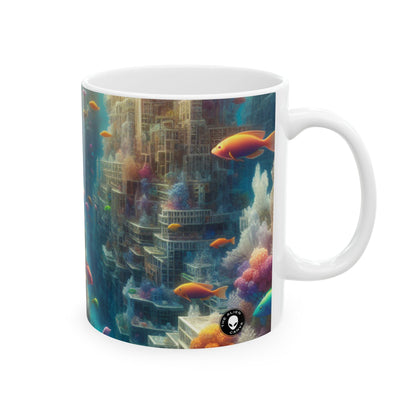 « Coralline City : un pays des merveilles sous-marin surréaliste » - Tasse en céramique Alien 11 oz