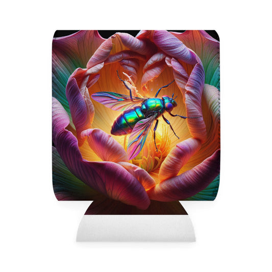 "The Beauty of Nature: A Hyperrealistic Insect Mosaic" - The Alien Can Cooler Sleeve Hyperrealism