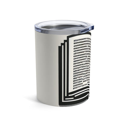 "A Singular Story: Monochrome Typography" - The Alien Tumbler 10oz Minimalism