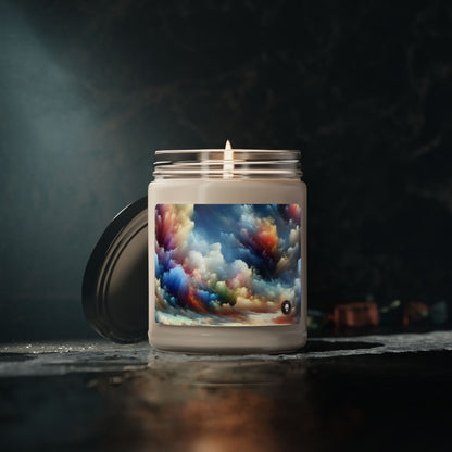 "Rainbow Cloudscape: A Surreal Watercolor Dream" - The Alien Scented Soy Candle 9oz