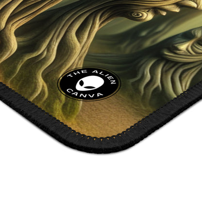 "Whispering Trees: Secrets of the Mystic Forest" - The Alien Gaming Mouse Pad