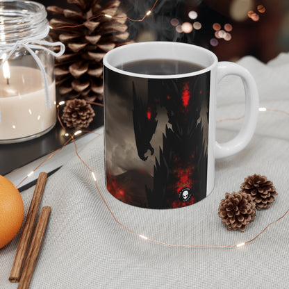 "La colère de Sauron : Une vision du Mordor" - La tasse en céramique Alien 11oz