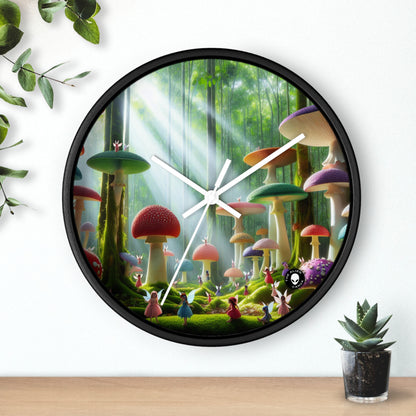 "Forêt de champignons enchantée" - L'horloge murale extraterrestre