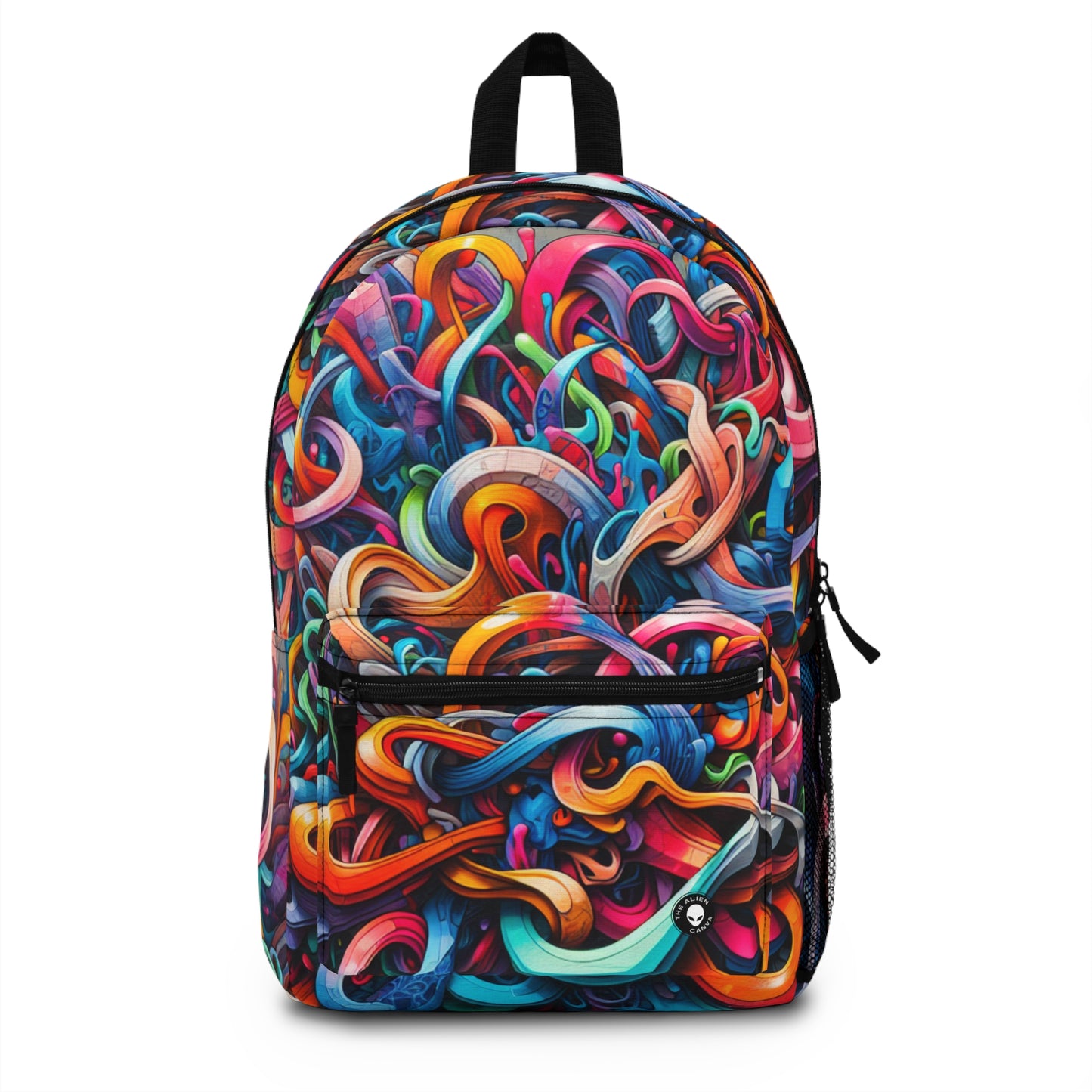 "Urban Vibe: A Graffiti Cityscape" - The Alien Backpack Graffiti Art