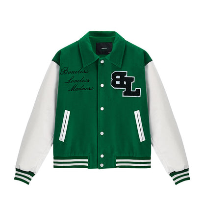 Embroidered Baseball Uniform Men's American High Street Fashion Brand Jacket