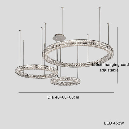 Lámpara de araña de cristal de estilo ligero, Led Simple moderno