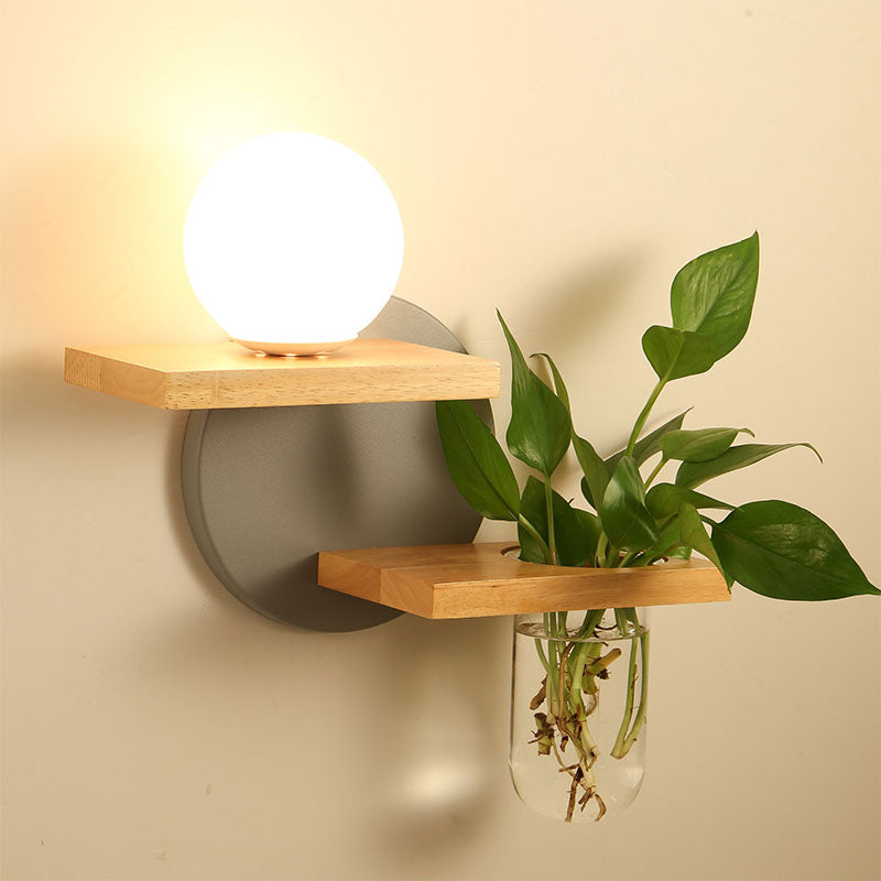 Nordic Bedroom Bedside Creative Balcony Living Room Aisle Japanese LED Wall Lamp