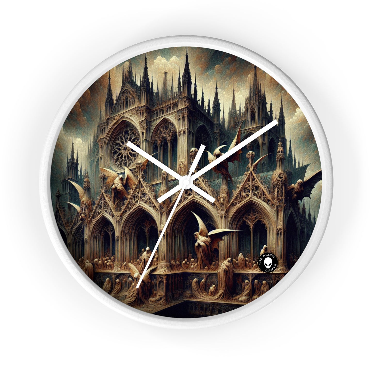 - The Alien Wall Clock Gothic Art