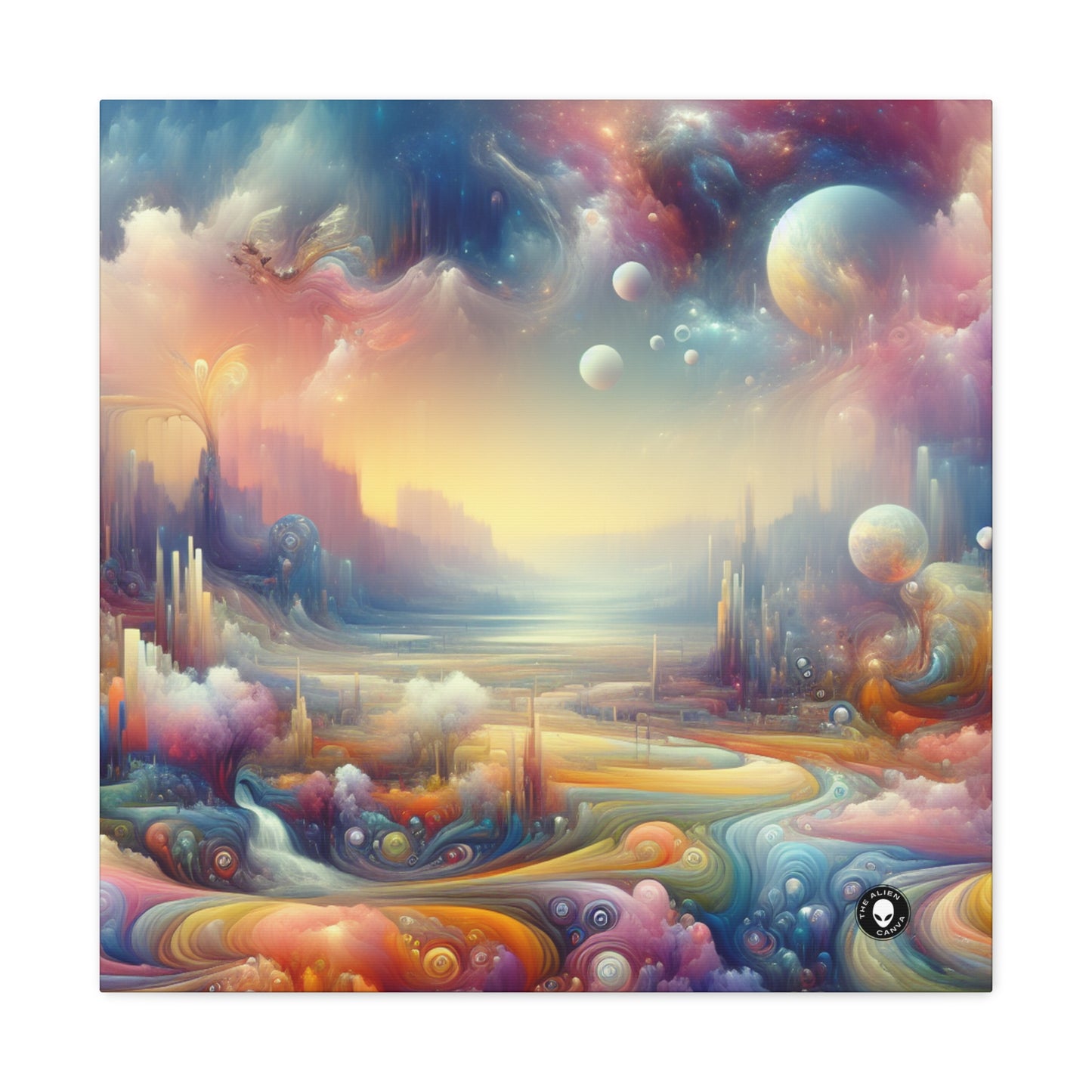 "Dreamscape Delights: A Surreal Painting" - The Alien Canva