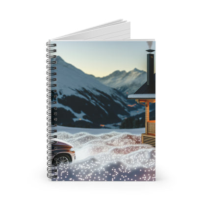 "Winter Hideaway" - The Alien Spiral Notebook (Ruled Line) Photorealism Style