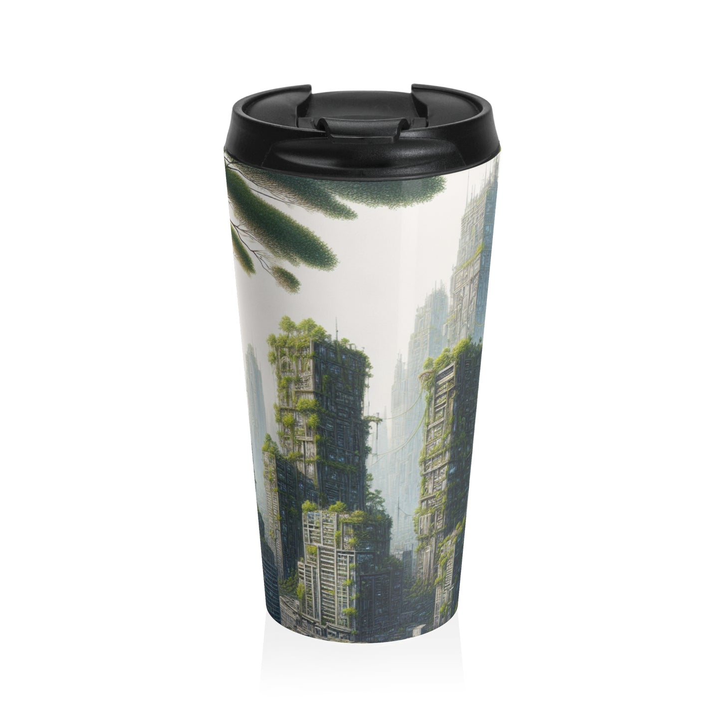 "Nature's Resurgence: The Urban Jungle" - The Alien Stainless Steel Travel Mug