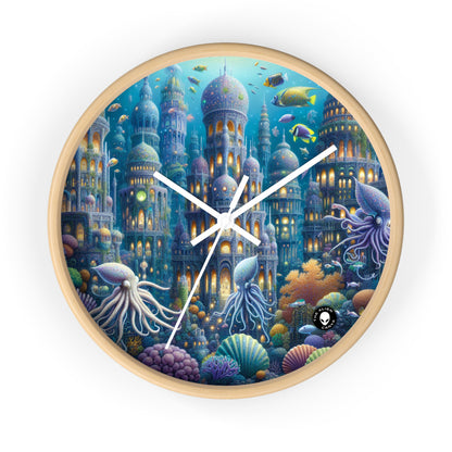 "Enchanting Atlantis: A Harmony of Sea Creatures" - The Alien Wall Clock