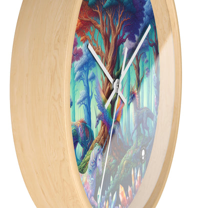 "Crystal Forest: Realm of Mythical Beings" - The Alien Wall Clock