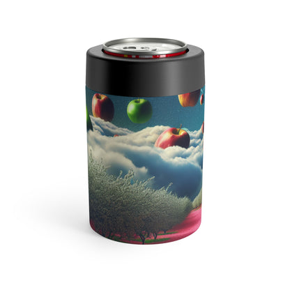 "Apple Sky and Pink Flower Carpet: A Surreal Landscape" - The Alien Can Holder