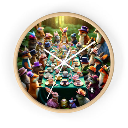 "Enchanted Tea Party in the Forest" - The Alien Wall Clock