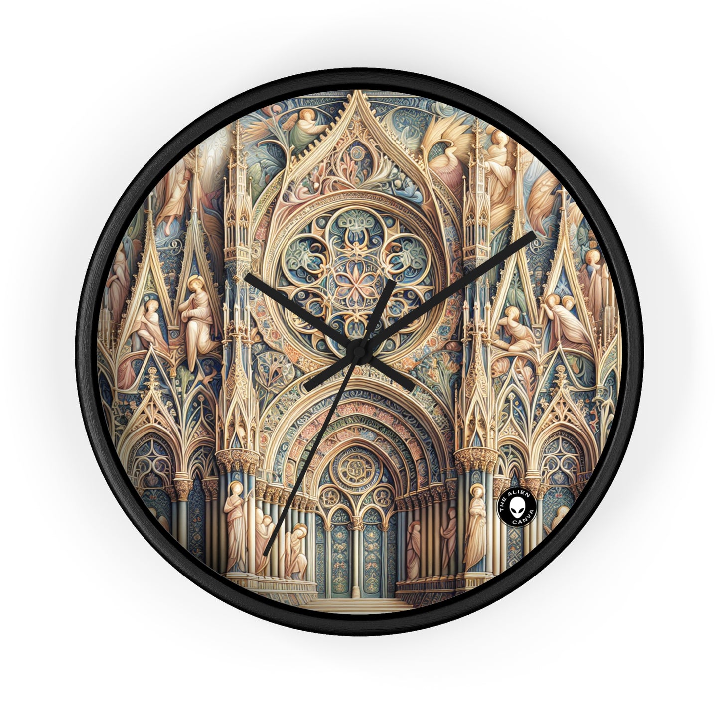 "Harmonie des Anges : Sérénade Céleste au Crépuscule" - The Alien Wall Clock International Gothic