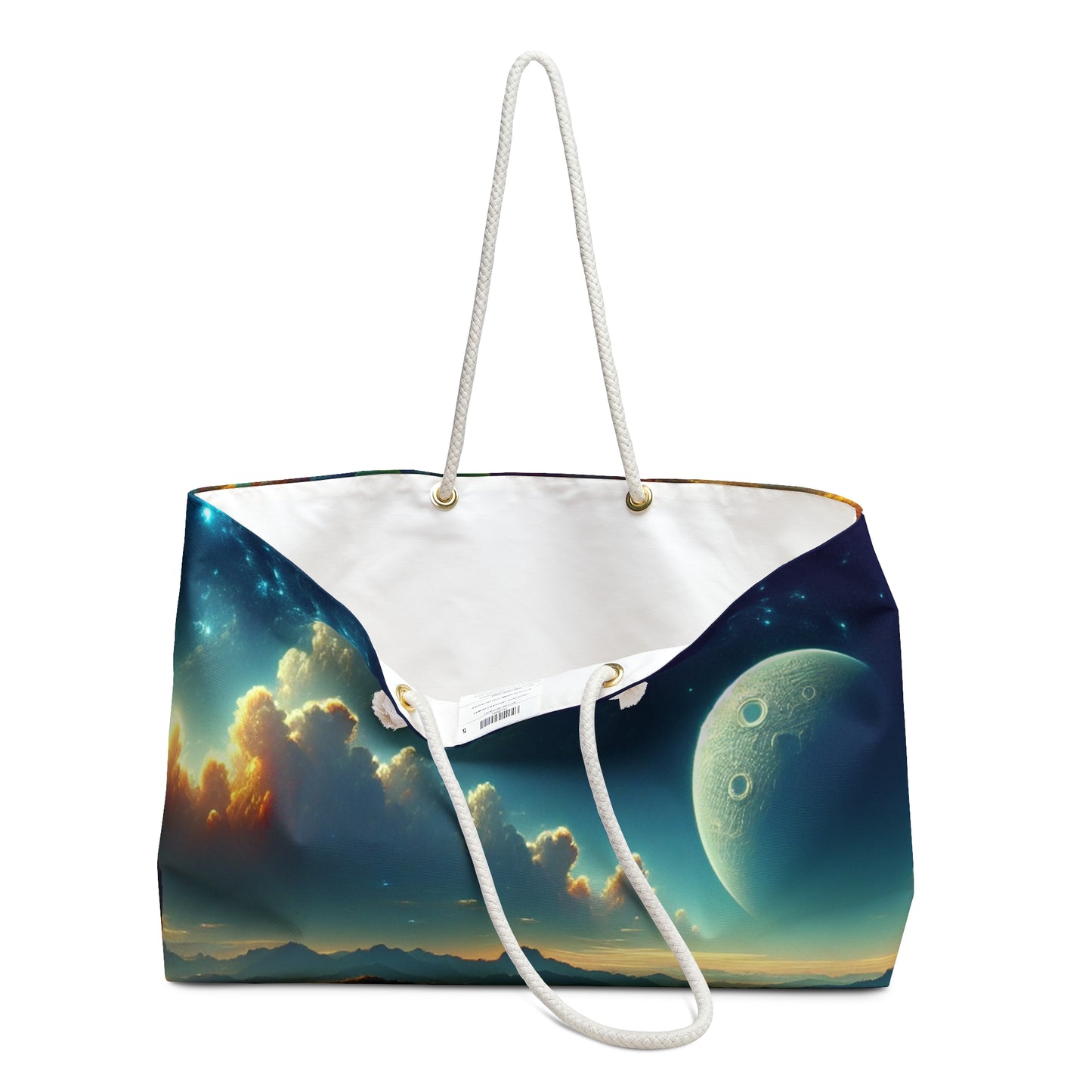 "Un Sueño Extraño: Un Mundo Desconocido en Detalle" - The Alien Weekender Bag planétas no descubiertos en style hyperrealista