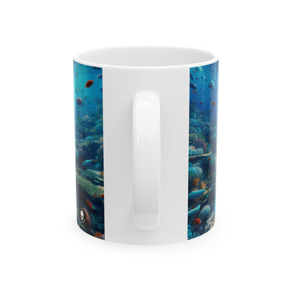 Taza de cerámica "El país de las maravillas submarinas" de 11 oz