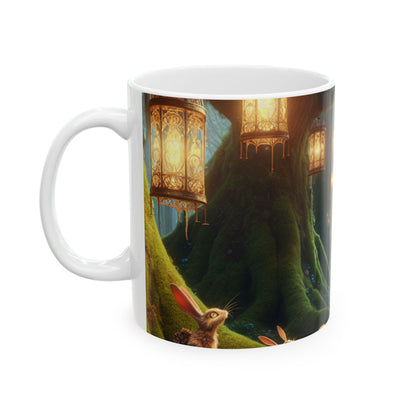 « Aventure dans la forêt enchantée » – La tasse en céramique Alien 11 oz