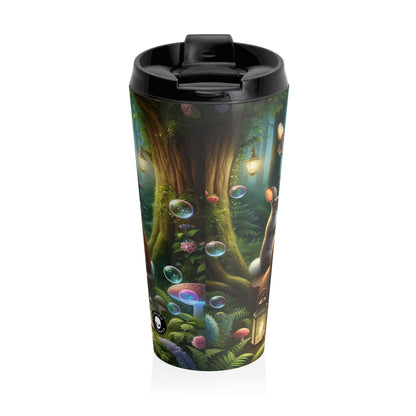 "Enchanted Forest Tea Time" - The Alien Stainless Steel Travel Mug