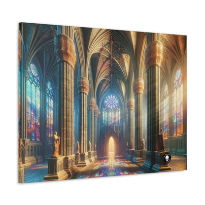 Shadows of the Gothic Cathedral - The Alien Canva Gothic Art