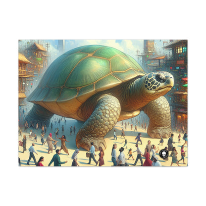 "La tortue merveilleuse dans la ville" - The Alien Canva