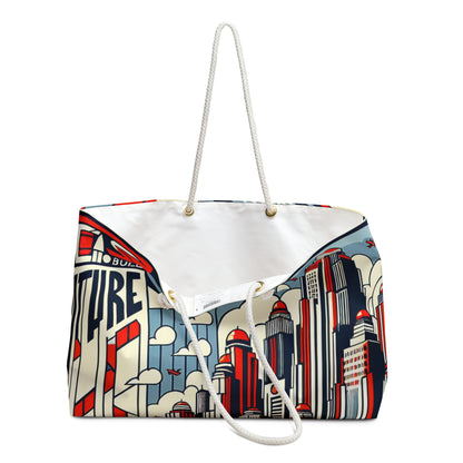 "Constructing Ideas: A Typographic Landscape" - The Alien Weekender Bag Constructivism Style