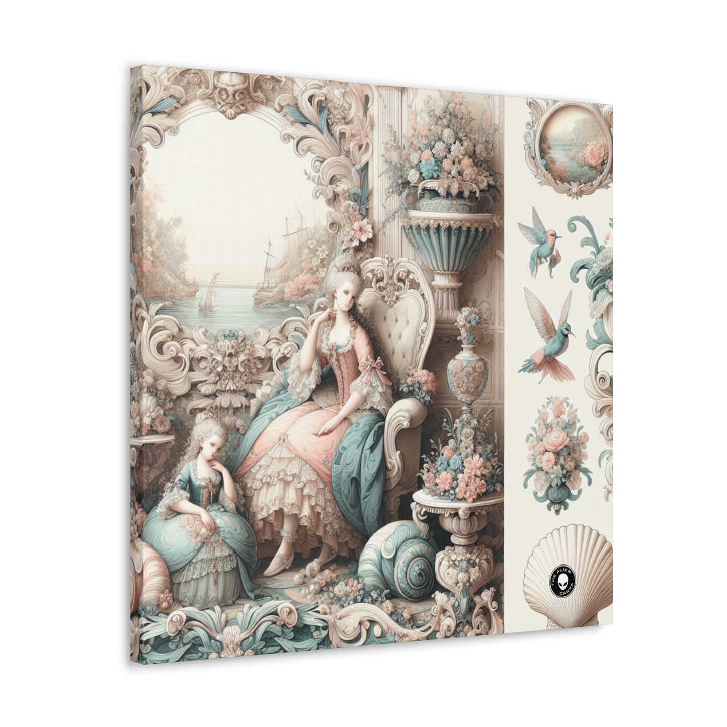 "Enchantment in Pastel Gardens: Rococo Fairy Princess" - The Alien Canva Rococo