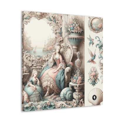 "Enchantement dans les jardins pastel : princesse féerique rococo" - The Alien Canva Rococo