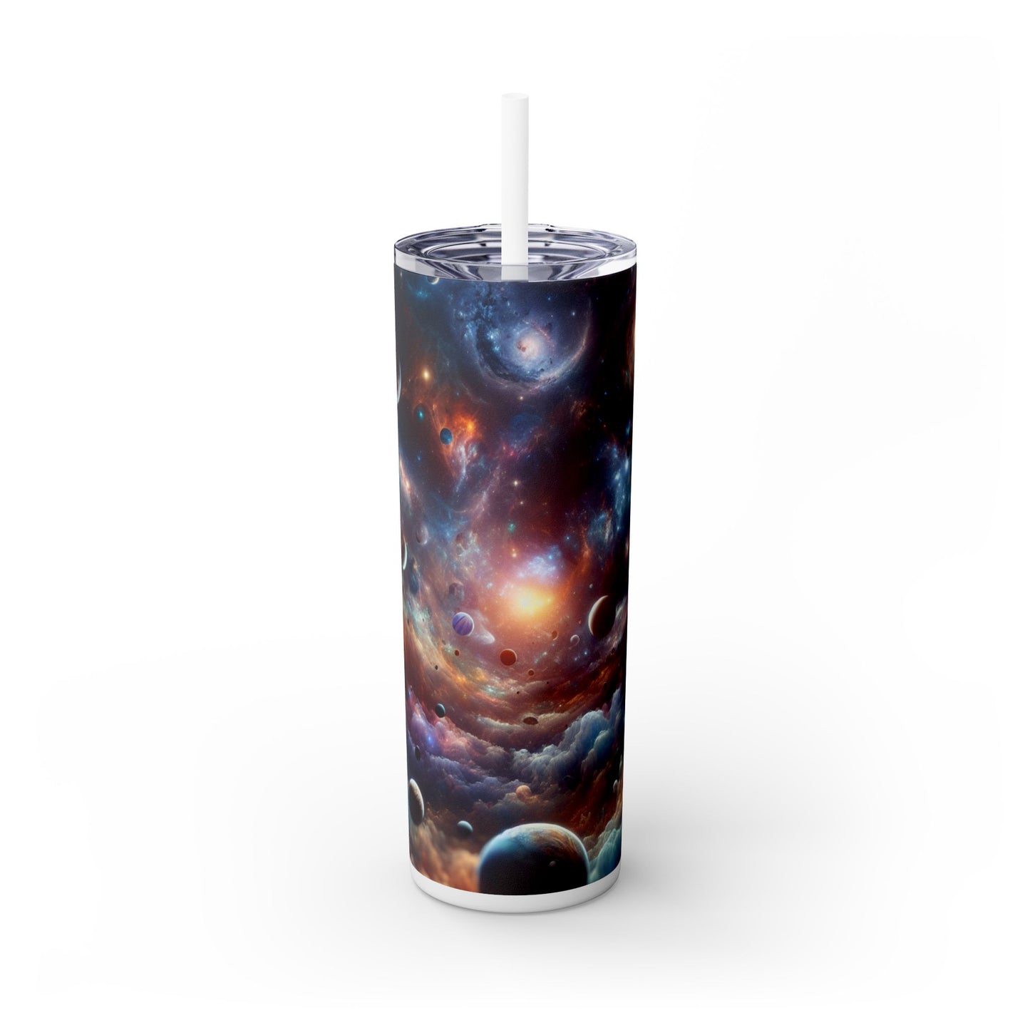 "Galactic Symphony" - The Alien Maars® Skinny Tumbler with Straw 20oz