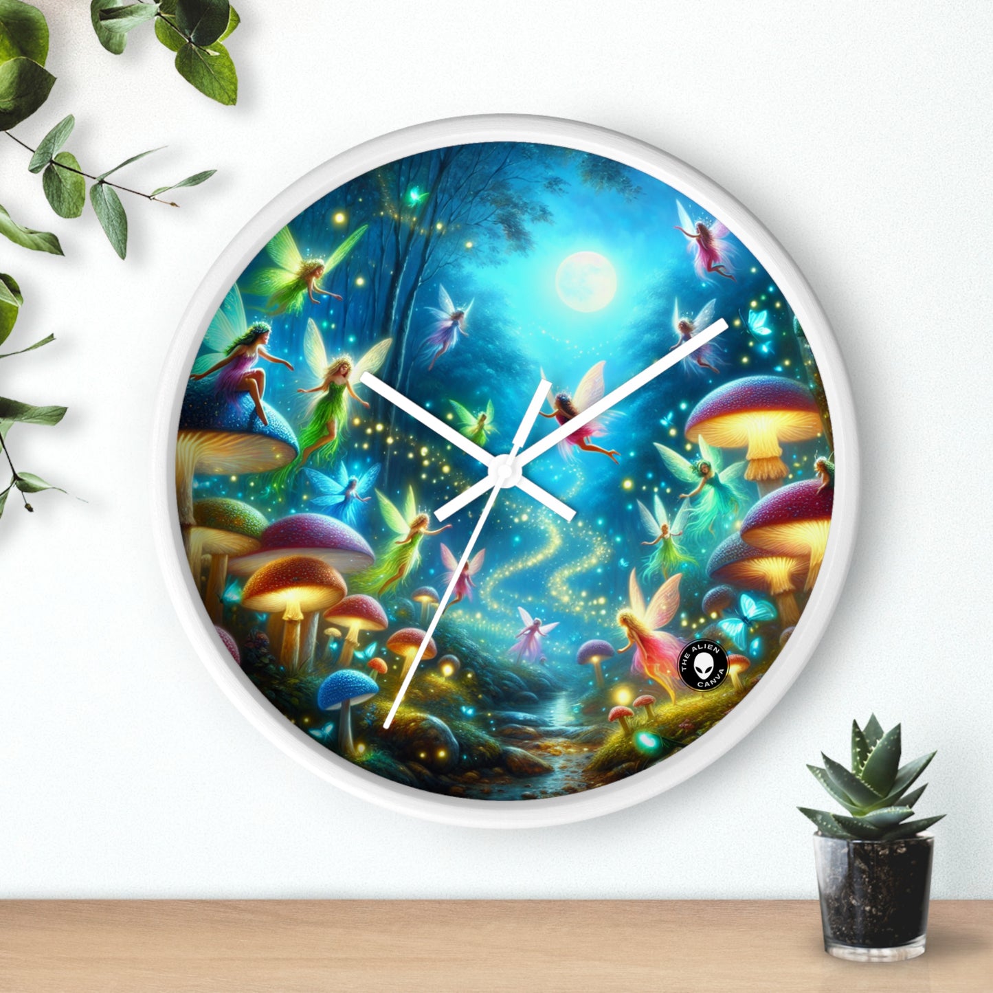 "Fairy Dance in the Glowing Forest" - The Alien Wall Clock