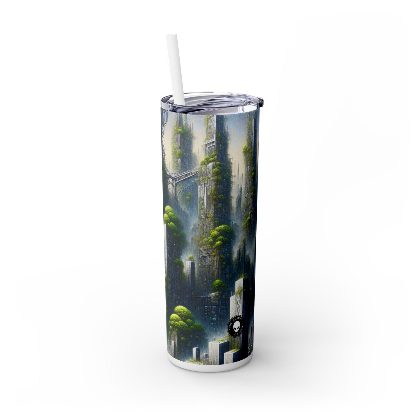 « Paysage urbain du Biodome » - Le gobelet fin Alien Maars® avec paille 20 oz