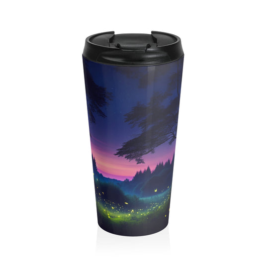 "Twilight Serenity: Firefly Dance" - Taza de viaje de acero inoxidable de Alien