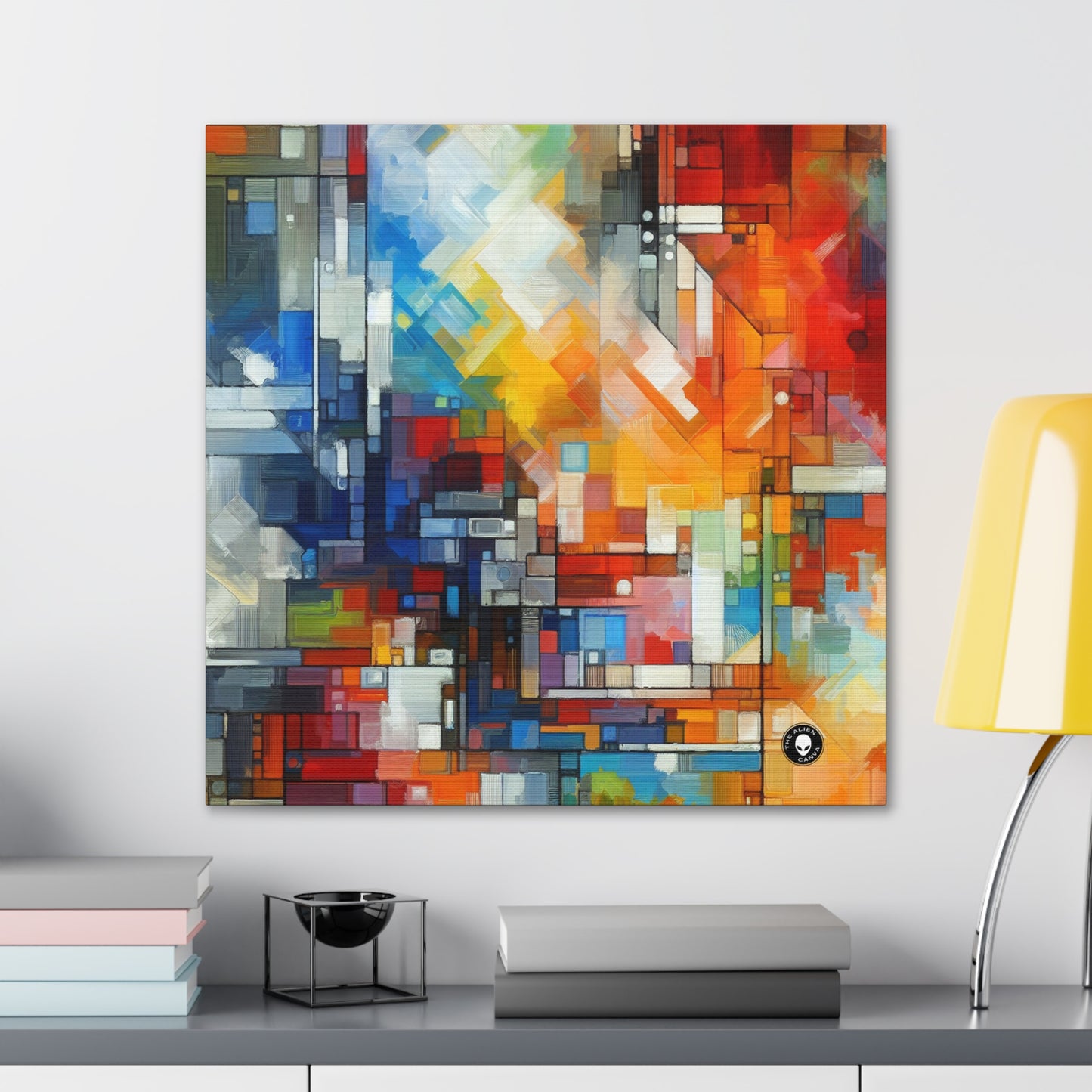 "Optimistic Progress: An Abstract Artwork" - The Alien Canva Abstract Art