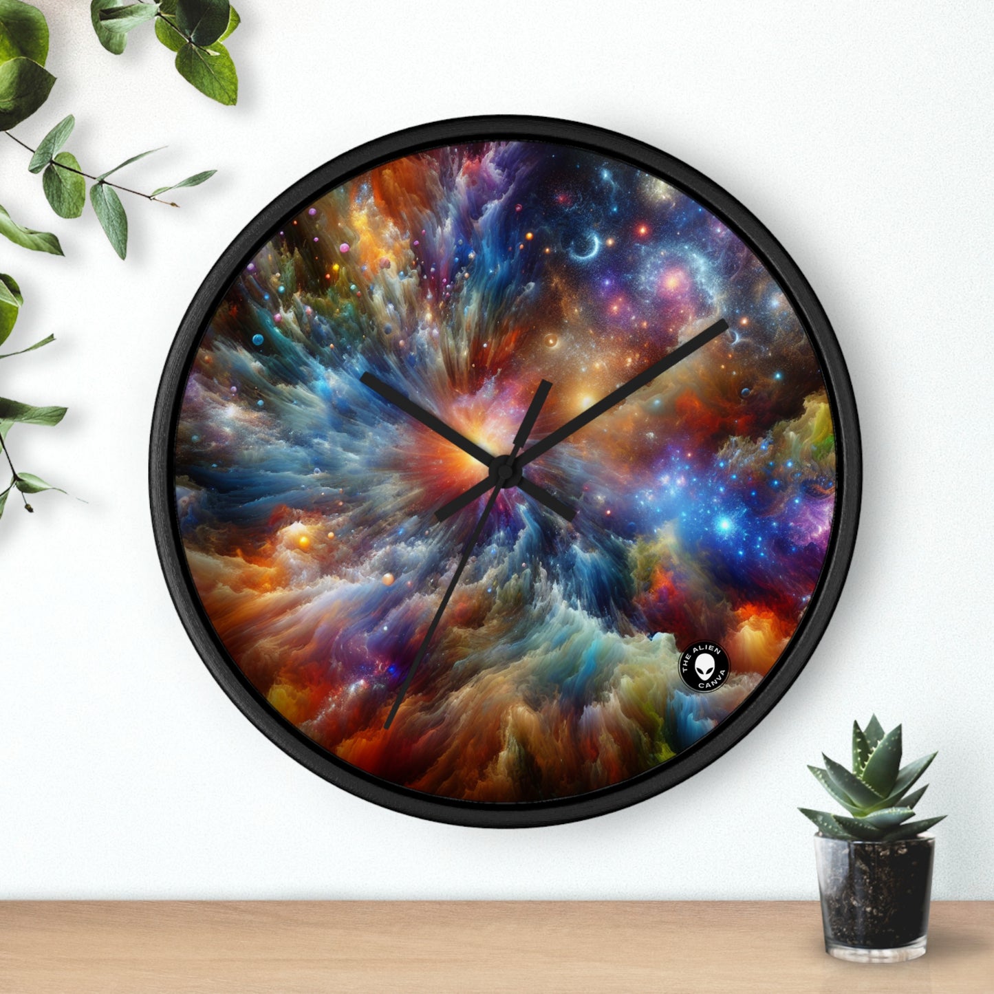 "Galactic Creation: A Kaleidoscope of Cosmic Wonder" - The Alien Wall Clock