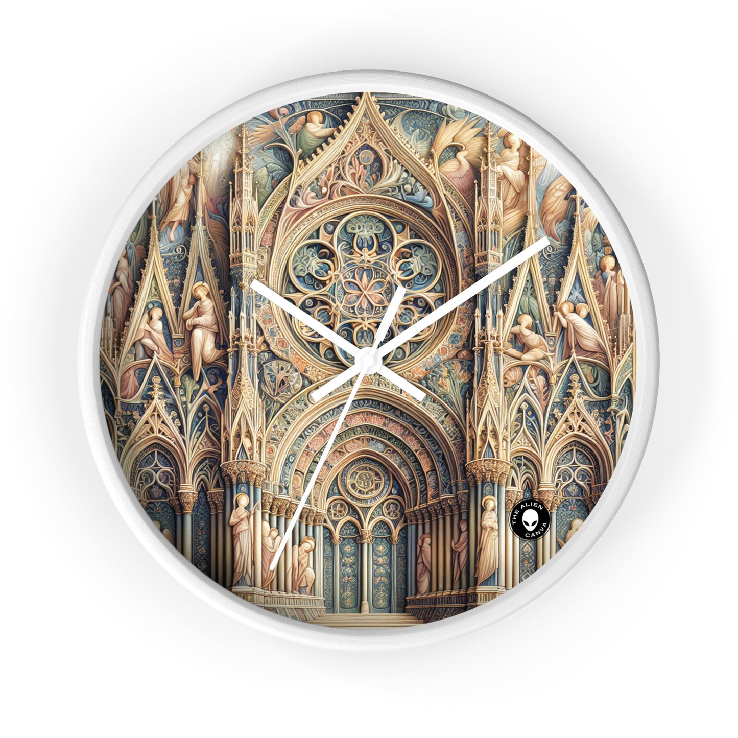 "Armonía de los Ángeles: Serenata Celestial al Anochecer" - The Alien Wall Clock International Gothic