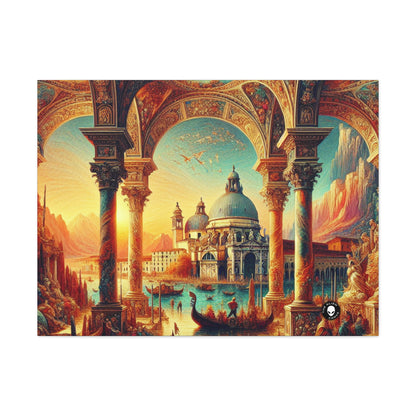 Sueños venecianos: un giro fantástico en los famosos canales - The Alien Canva Venetian School