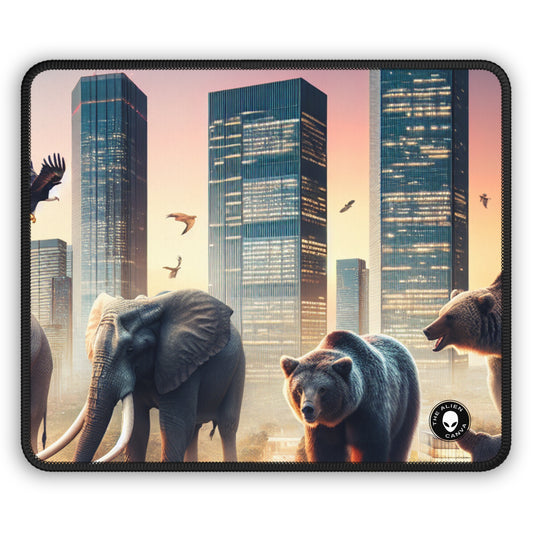 "Urban Zoology: A Surreal Cityscape" - The Alien Gaming Mouse Pad