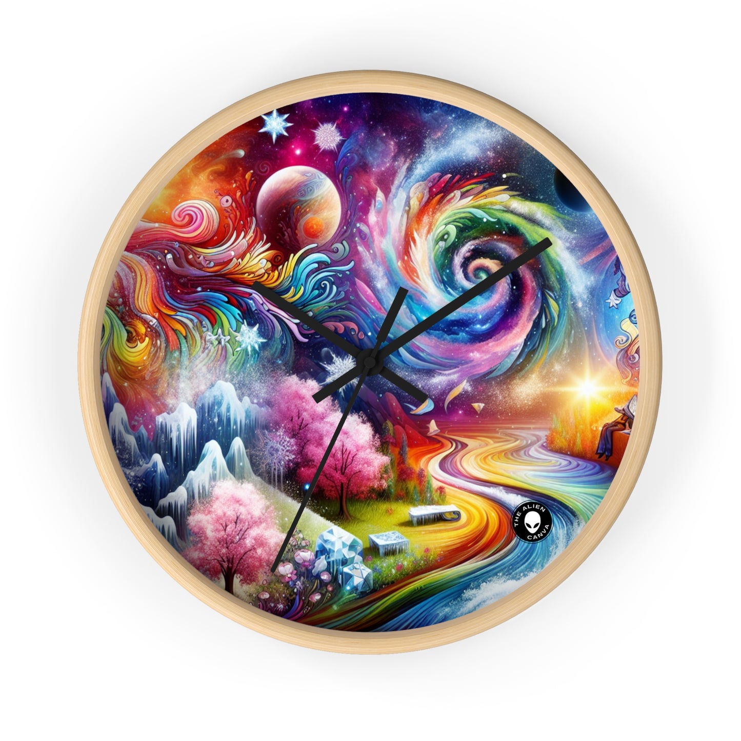 "Chronicles of Change: A Timeless Tapestry" - The Alien Wall Clock